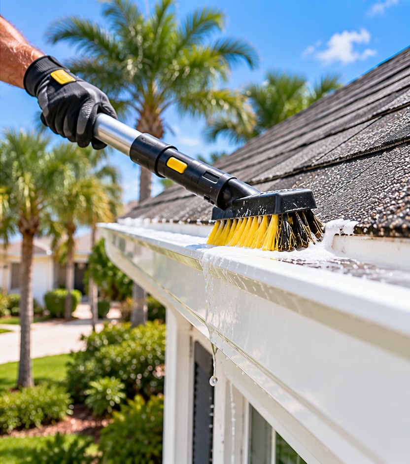 Gutter brightening in Boca Raton, FL